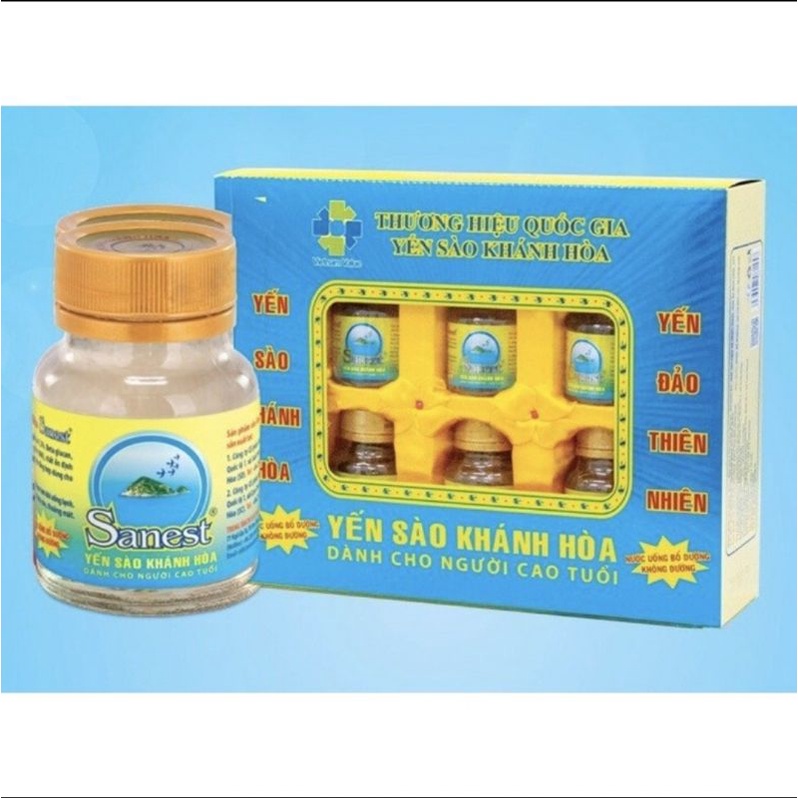 Nước yến sào Sanest khánh hòa không đường dành cho người cao tuổi, bồi bổ sức khỏe,da để hồng hào,ch