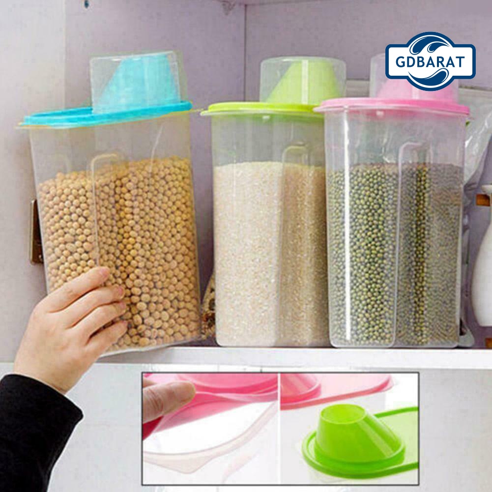 (Hàng Mới Về) Hộp Đựng Bảo Quản Thực Phẩm Trong Suốt 1.9 / 2.5l