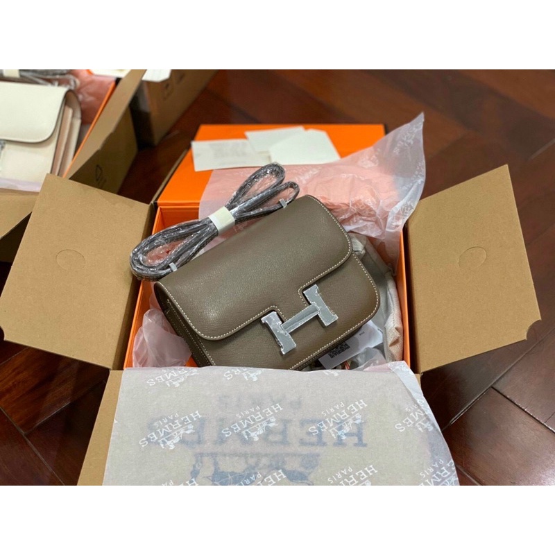HERMES CONSTANCE  MINIDA Epsom SIZE 18 CM TẶNG KÈM CHARM NGỰA + KHĂN CUỐN TÚI FULLBOX VIP NAM CHÂM, BOX CATTON