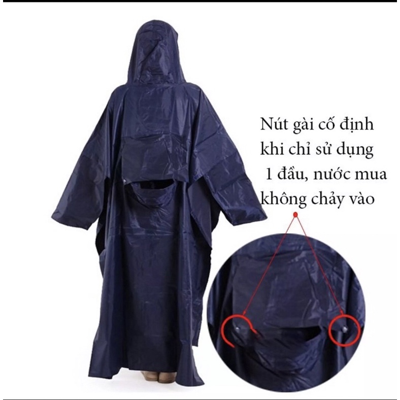 ÁO MƯA HAI ĐẦU VẢI DÙ DA CÁ