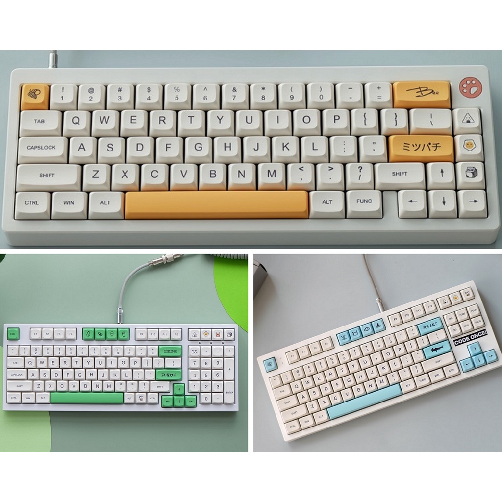 Keycap PBT XDA Shimmer, Milk kiểu in Dyesub nút bàn phím cơ phù hợp nhiều loại bàn phím cơ bản