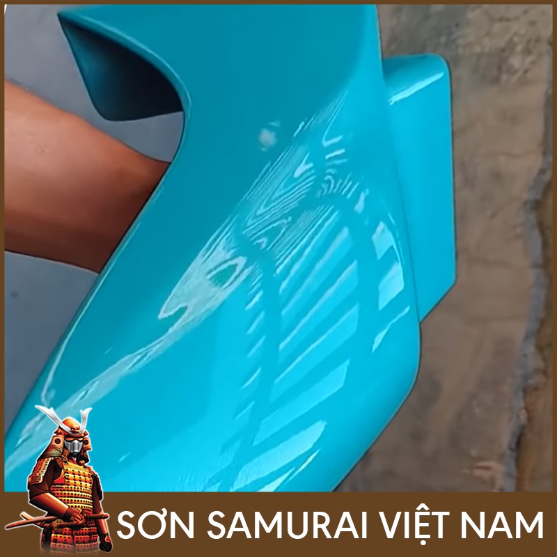 Sơn Samurai Xanh Tosca - Combo Sơn Xịt Samurai Màu Xanh 322