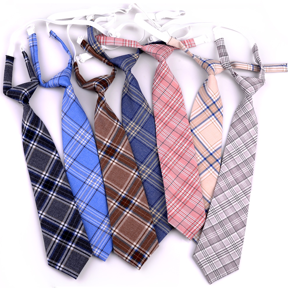 New Free KnotjkTie Women's Uniform Accessories All-Matching College Style Plaid Buckle Tie Casual Japanese Multicolor