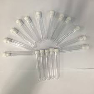 [ 100 ống ] Ống nghiệm đựng nước tiểu không nhãn có nắp