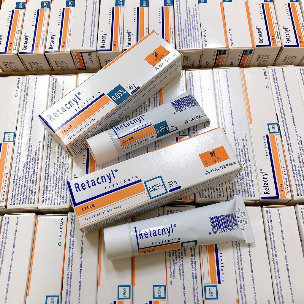 Date 11/2024 Tretinoin Retacnyl Cream 0,025%, 0.05% - Kem hỗ trợ giảm mụn trẻ hóa da