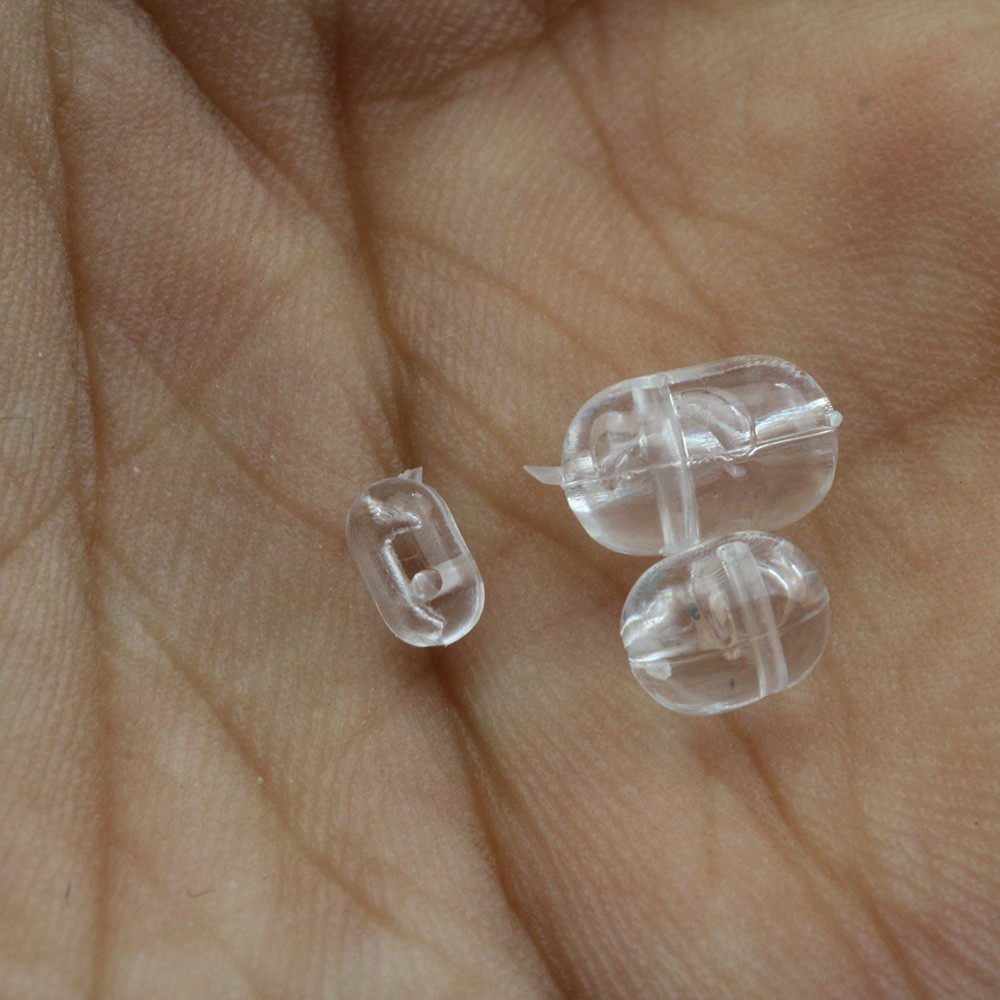 Bộ 100 Hạt Nhựa Trong Suốt 3 * 5 4.7 * 6 5 * 8 Làm Phụ Kiện Câu Cá