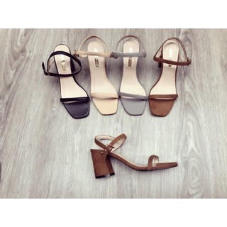 Sandal zara basic 6p mũi vuông thanh lịch