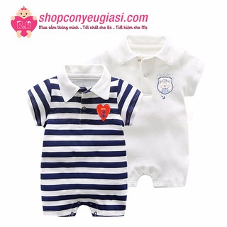 Body thun ngắn cho bé trai - 100% cotton