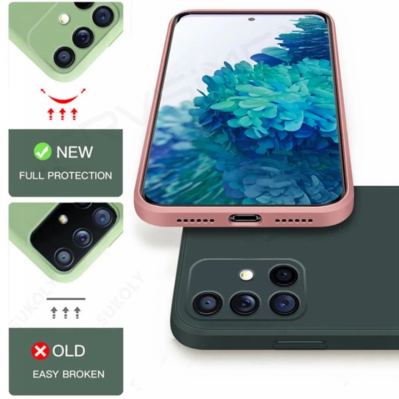 Ốp điện thoại silicon nhám cạnh vuông chống nước cho iPhone 14 Plus Pro Max 5G 2022
