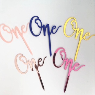 Que Cắm Trang Trí Bánh Kem Sinh Nhật Chữ One 1 Tuổi Cho Bé Yêu