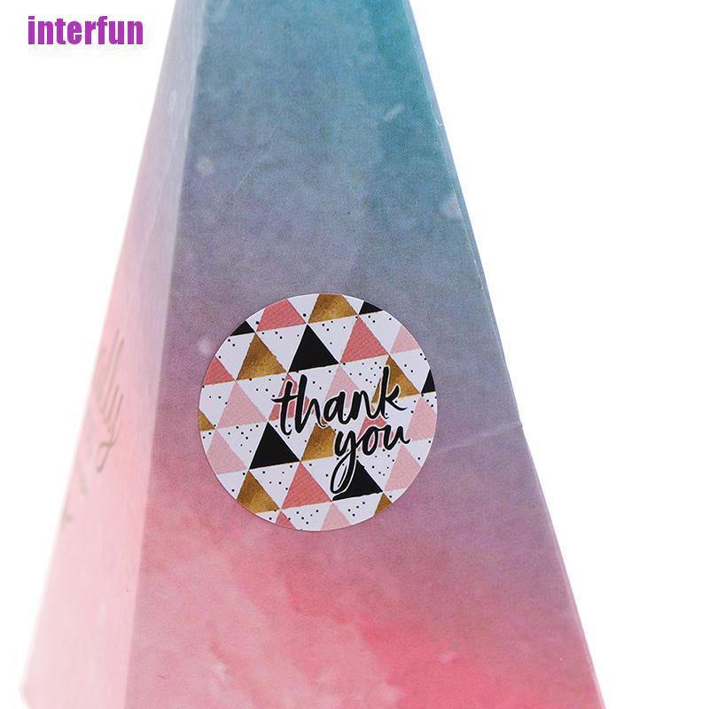 Cuộn 500 Miếng Dán Trang Trí Màu Hồng Kẻ Sọc