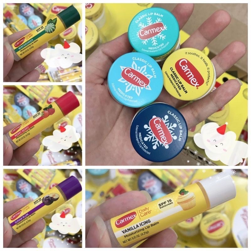 Son dưỡng môi Carmex các mùi phiên bản Limited Noen 2020- chuẩn Mỹ