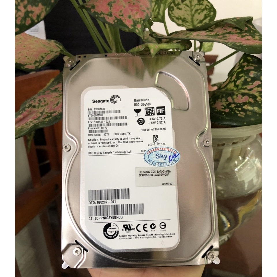HDD Seagate Barracuda 500GB 7200RPM 3.5inch SATA3 Chính Hãng - Bảo hành 2 năm