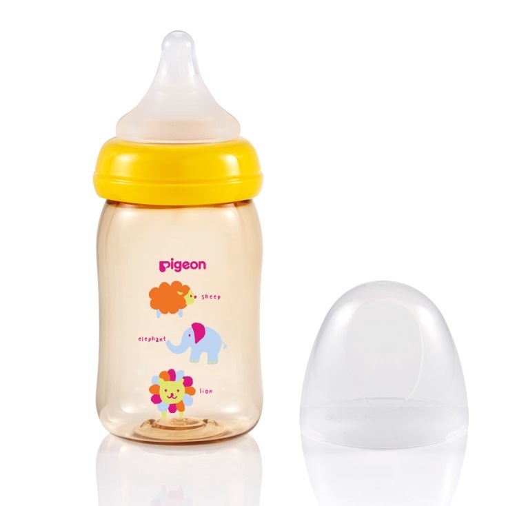 Bình sữa nhựa PPSU Plus Pigeon hình thú 160ml