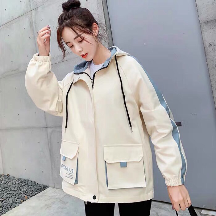ÁO KHOÁC KAKI NAM NỮ UNISEX CAO CẤP BABO PHỐI TÚI IN CHỮ PULPFICTION CỰC CÁ TÍNH-KCS12359