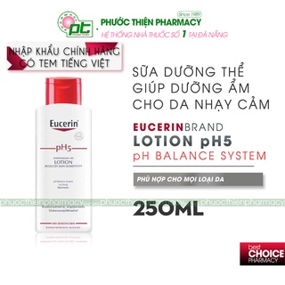 Sữa Dưỡng Thể Eucerin pH5 Lotion giúp dưỡng ẩm dành cho da nhạy cảm 250ml