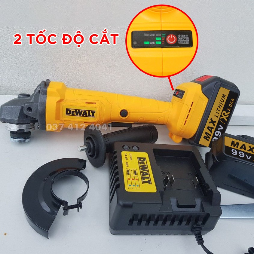 Máy mài pin DEWALT 88V  - Lõi đồng - Không chổi than - Mài góc DEWALT - Máy cưa - Máy cắt Siêu bền 2 PIN chuẩn 10 cell