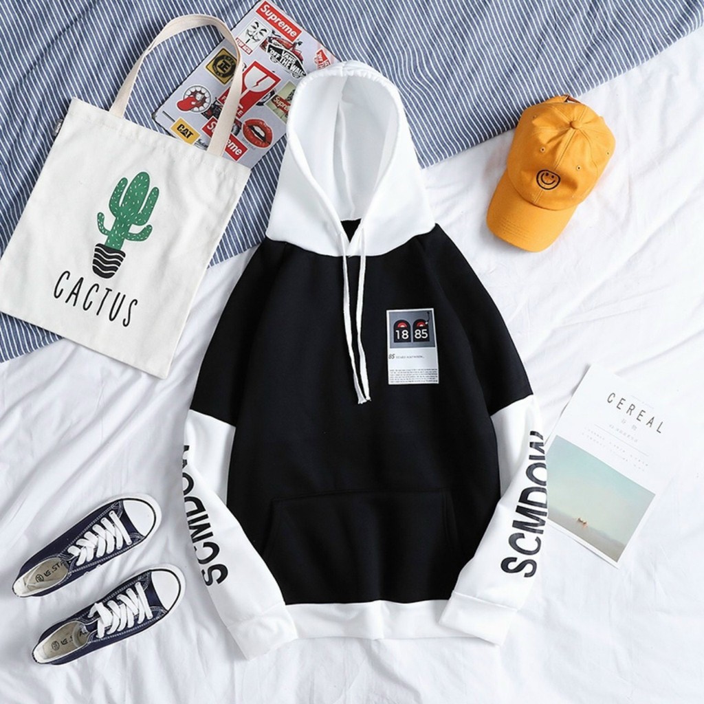 ÁO HOODIE NỈ FROM RỘNG UNISEX VẢI ĐẸP (1885) DƯỚI 75KG MẶC VỪA | BigBuy360 - bigbuy360.vn