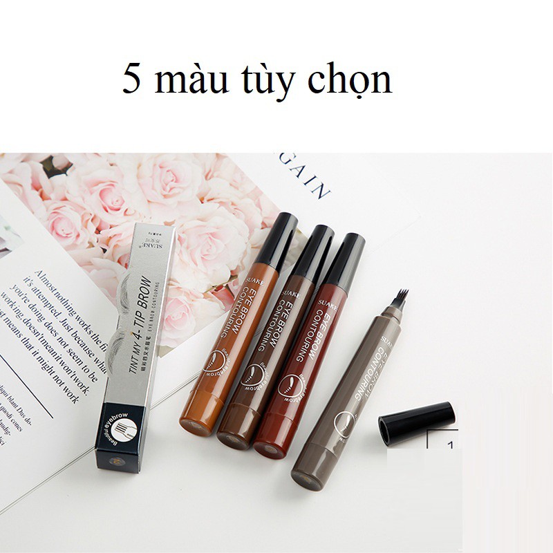 Chì kẻ chân mày phẩy sợi bốn đầu Suanke SUAKE (Mỹ phẩm nội địa)