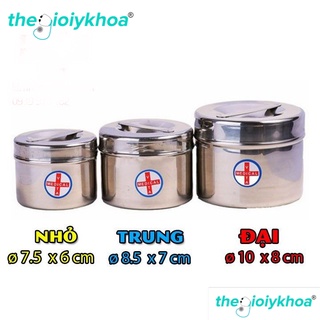 Hộp đựng gòn inox các size