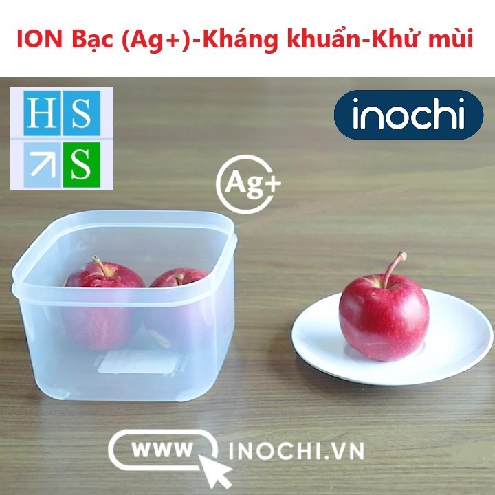 ( Chính hãng INOCHI ) Bộ 03 Hộp đựng thực phẩm HOKKAIDO 500ml - 1000ml - 2000ml ( Bộ hộp VUÔNG, TRÒN hoặc CHỮ NHẬT )