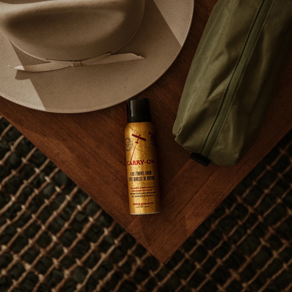 Sữa tắm, dầu gội xả, bọt cạo râu 4in1 cho nam 18.21 Man Made Carry-On Travel Foam 100ml Sweet Tobacco và Spiced Vanilla