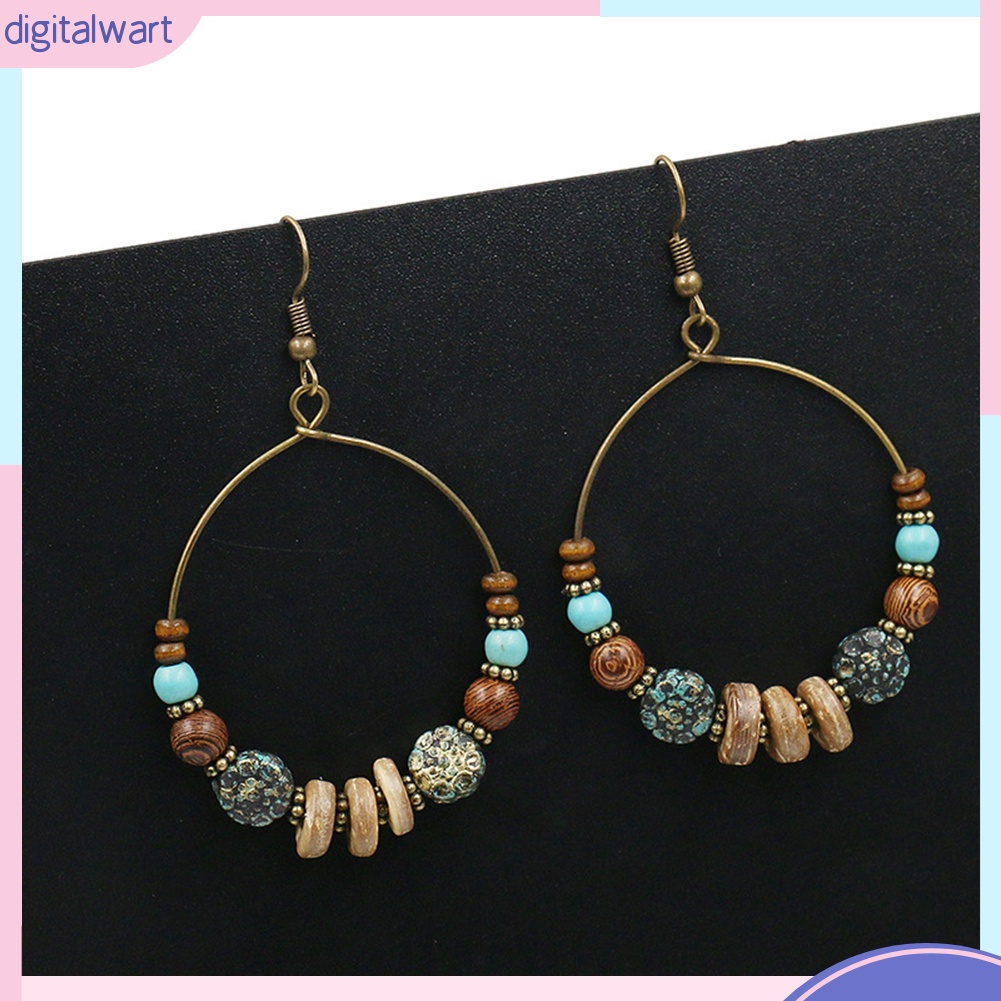 Khuyên Tai Nữ Trang Dáng Tròn Phong Cách Bohemian