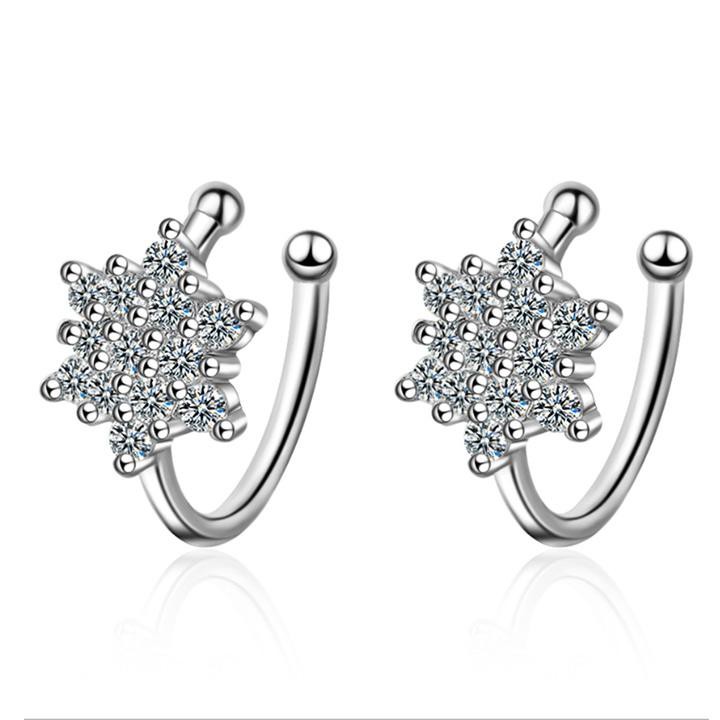 Bông tai kẹp hoa tuyết BHBT369