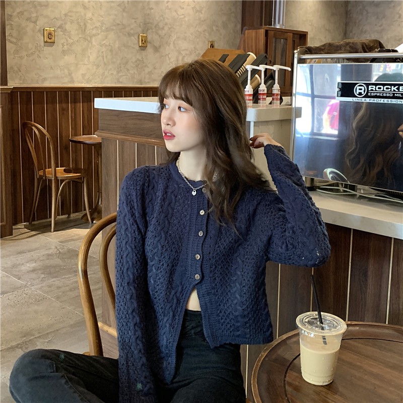 [ORDER] AK43_Áo len cardigan lệch vạt ulzzang nữ tính