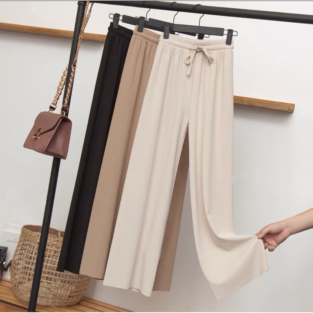 quần suông ống rộng chất tăm siêu mát lạnh