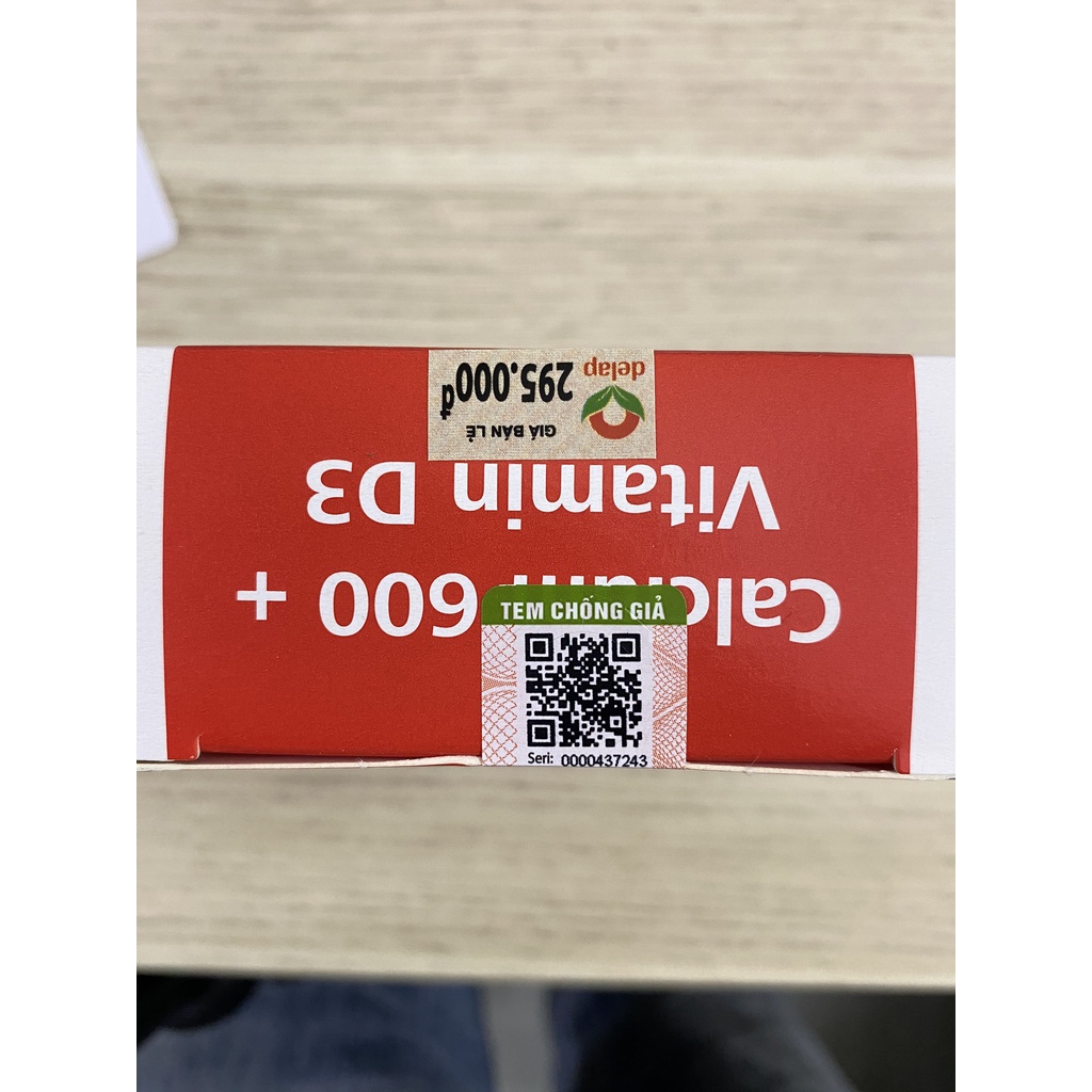 Calcium 600+Vitamin D3 Heilusan Bổ Sung Và Hỗ Trợ Hấp Thu Tối Đa Calci Cho Xương,Răng