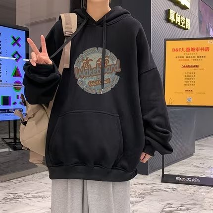 Áo hoodie Dáng Rộng In Chữ Phong Cách Hàn Quốc Thời Trang Cho Nam