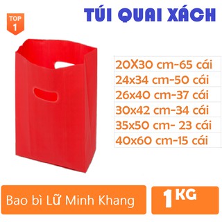 Túi quai xách màu Đỏ nhiều kích thước BKH054