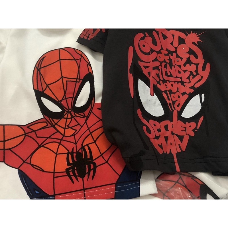 Set 2 áo cộc tay nhện next cho bé trai màu trắng - chì size từ 10-24 cân