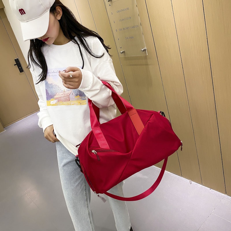 IELGY Túi Đeo Vai Màu Trơn Có Phân Ngăn Khô Và Ướt Tiện Dụng Cho Nữ