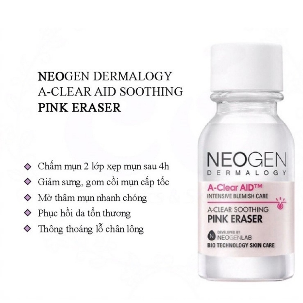 Chấm Mụn Neogen 2 Lớp Xẹp Mụn Sau 4H Dermalogy A-Clear Aid Soothing Pink Eraser 15ml ( HÀNG CÔNG TY ) GentsOfficial