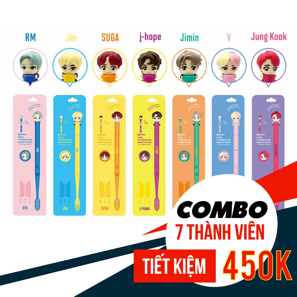 [Siêu Sale] Combo Bàn chải đánh răng BTS 7 thành viên