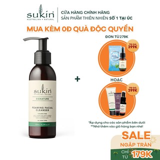 Sữa Rửa Mặt Tạo Bọt Sukin Foaming Facial Cleanser 125ml