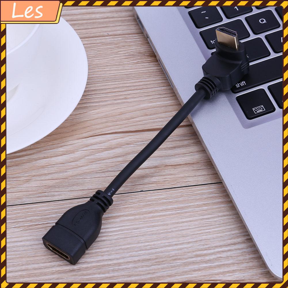 Cáp mở rộng HDMI đầu đực sang đầu cái dài 15cm 90 độ