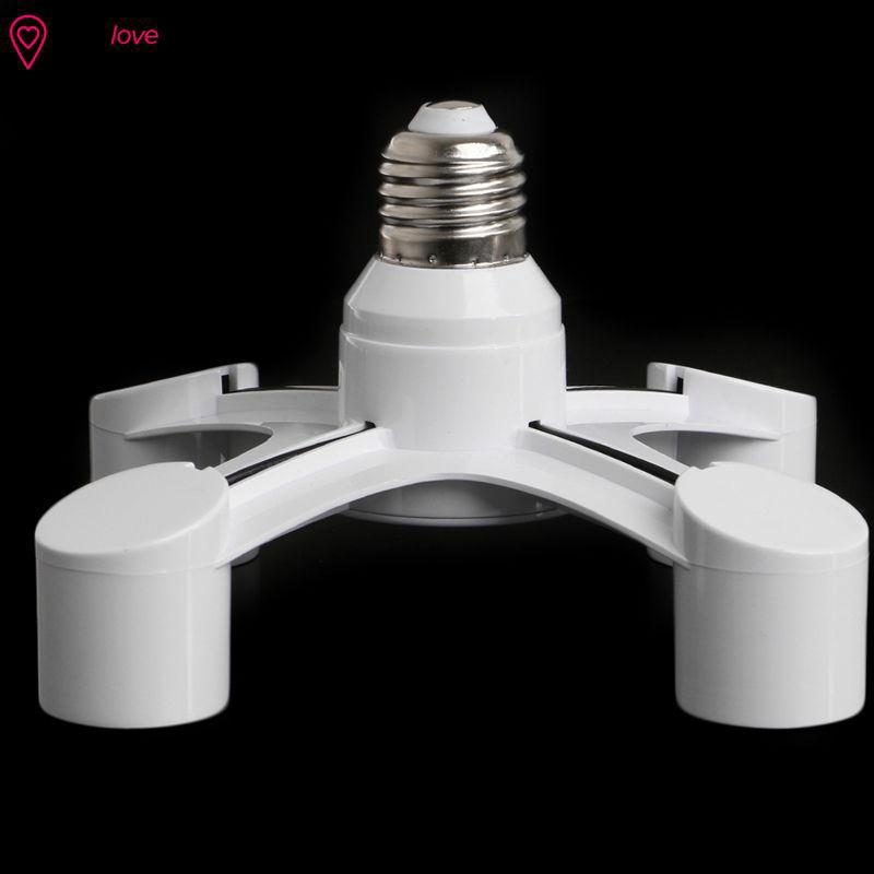Chuôi đèn led xoay e27 4 trong 1 ac85-285v làm bằng nhựa tiện dụng