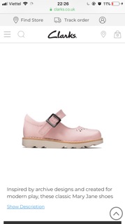 Giày Clarks bé gái!
