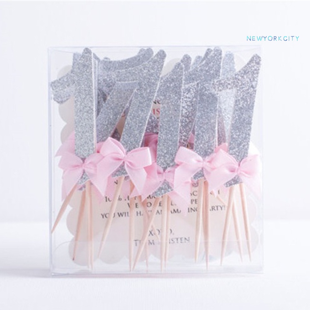 Set 10 Chữ Số 1 Gắn Trang Trí Bánh Kem Tiện Dụng