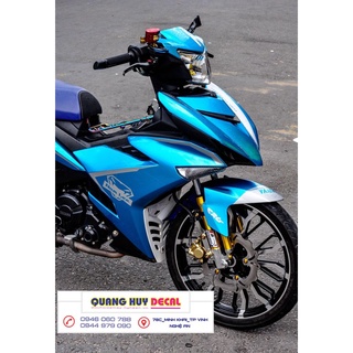 Tem trùm exciter 150 ♦freeship♦ xanh ngọc trắng, độ team decal xe ex dán đời 2015-2020