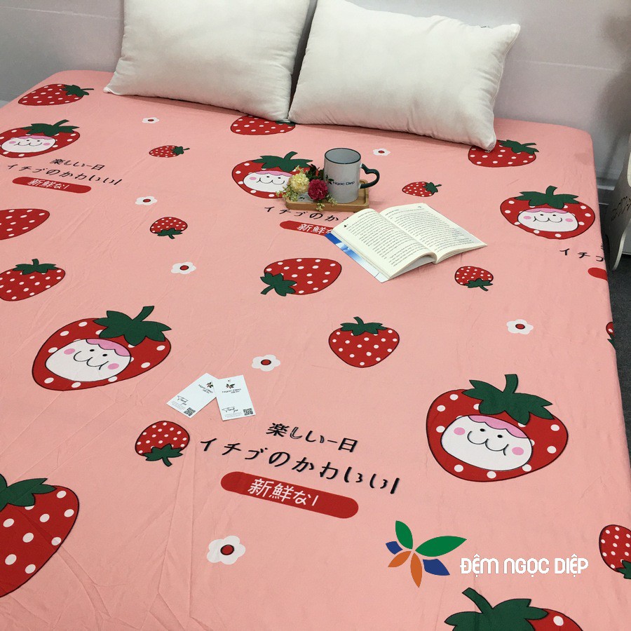 Drap chống thấm cotton SUMOI chống thấm nước bảo vệ đệm cho em bé kích thước 1m6x2m hoặc 1m8x2m