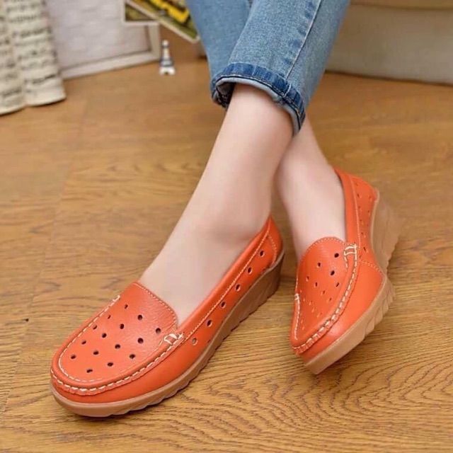 Giầy moka đế cao