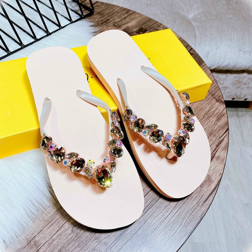 [Mã 33FASHIONSALE giảm 12% đơn 99K] dép kẹp nữ đính khoá cực xinh