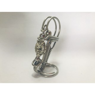 Móc Khóa Thủ Công Inox Hổ Phù (mẫu 20)