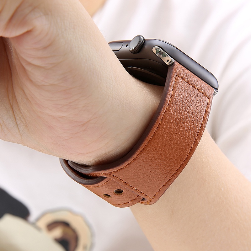 Dây Đeo Bằng Da Thật Chất Lượng Cao Cho Đồng Hồ Thông Minh Samsung Galaxy watch Active 2 40mm 44mm watch 5 watch5 pro watch4 watch 4 classic 42mm 46mm