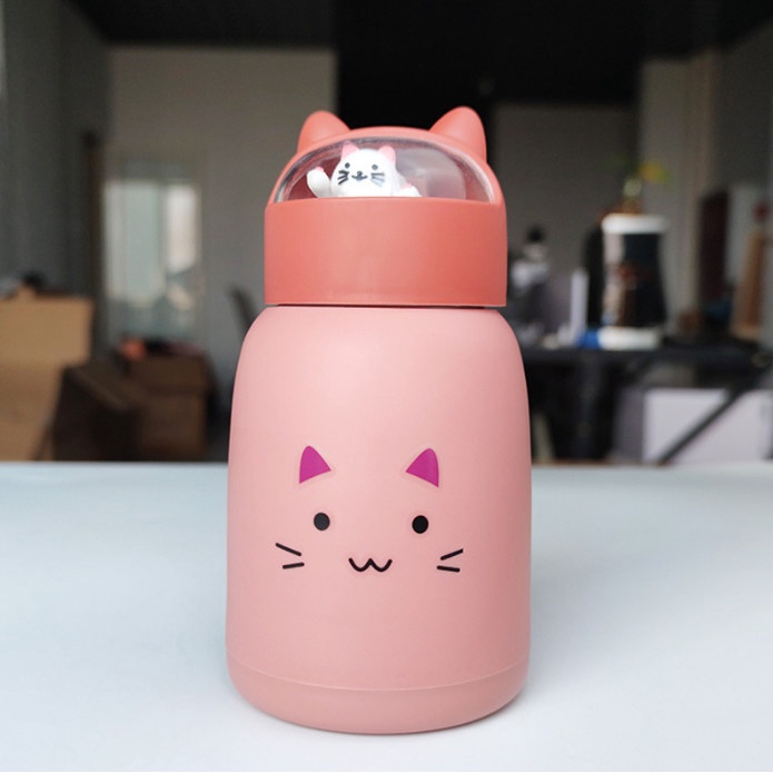 Bình nước nhựa lõi thủy tinh siêu đáng yêu cho bé