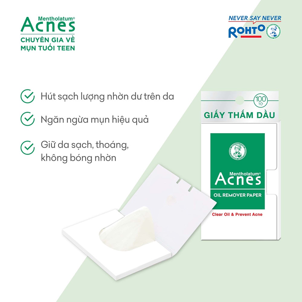 Giấy thấm dầu Acnes Oil Remover Paper (100 tờ)